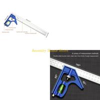 F26C Measuring Try Gauge Multi-Angle Leveler Ruler with Bubble Level Woodworking Tool