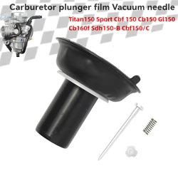 Carburetor Plunger Film Vacuum Needle For Honda Carburador Titan150 Sport Cbf 150 Cb150 Gl150 Cb160f Sdh150-B Cbf150/C