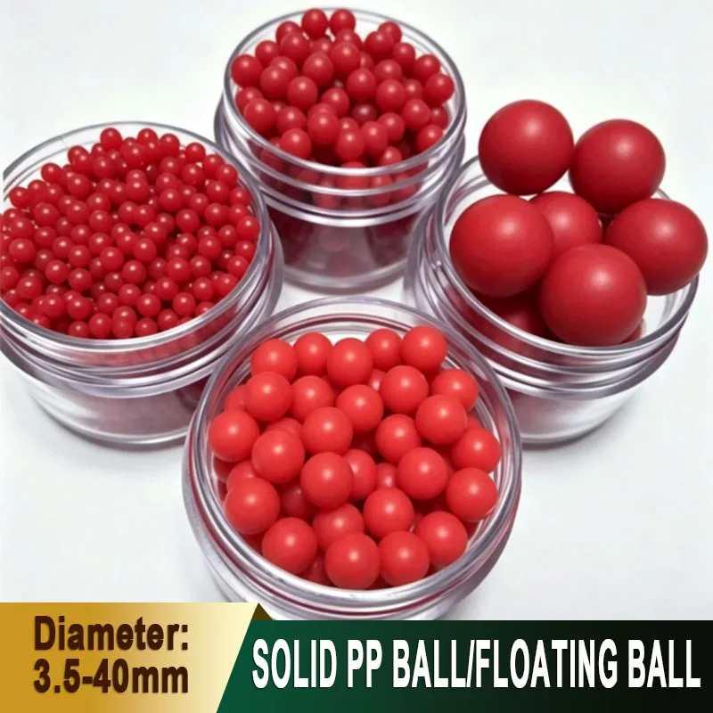 1‑500Pcs Red Solid PP Plastic Ball Floating Sphere Polypropylene Smooth Ball for Liquid Level Indicator Industrial Equipment Acc