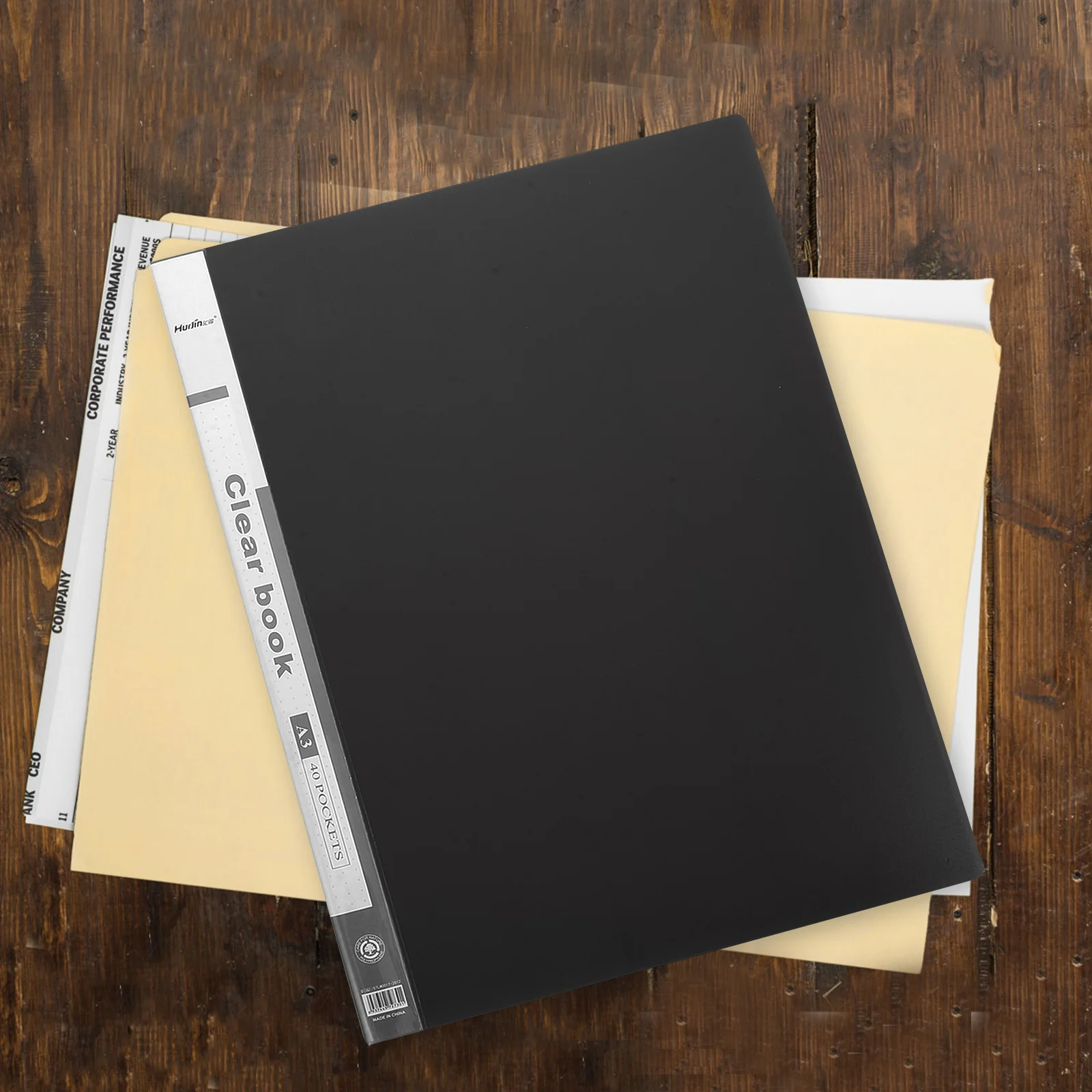 

A3 Large Capacity Organizer Pp Material Clear Pocket Design Lightweight Document For Office Home School Use Artwork