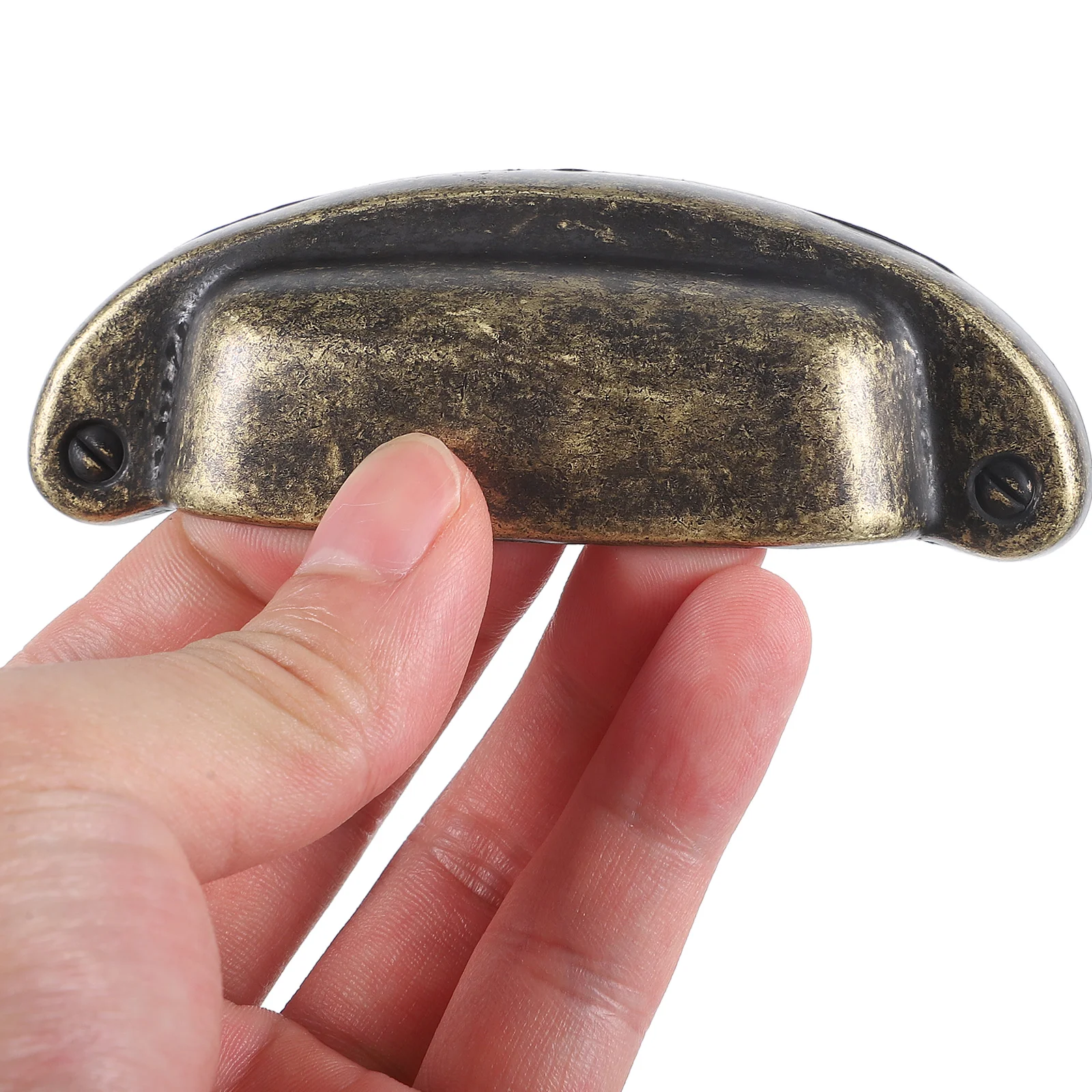 

4 Pcs Metal Shell Handles Vintage Bronze Cabinet Pulls Drawer Handles Decorative Fashionable Design Dresser Wardrobe