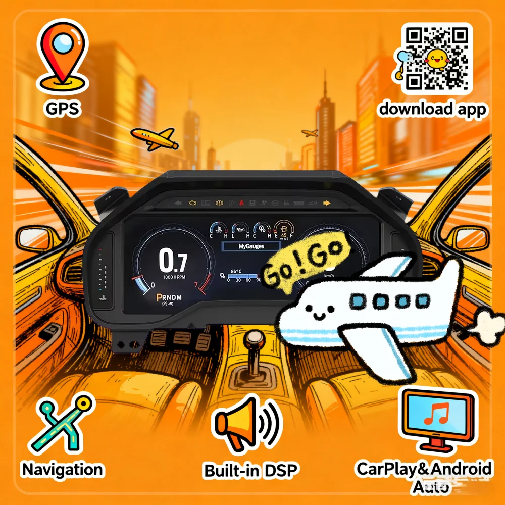 

LCD Instrument 12.3inch Car Digital Cluster For Ford F150 Raptor 2015-2020 Panel Speedometer Virtual Cockpit Linux Dashboard