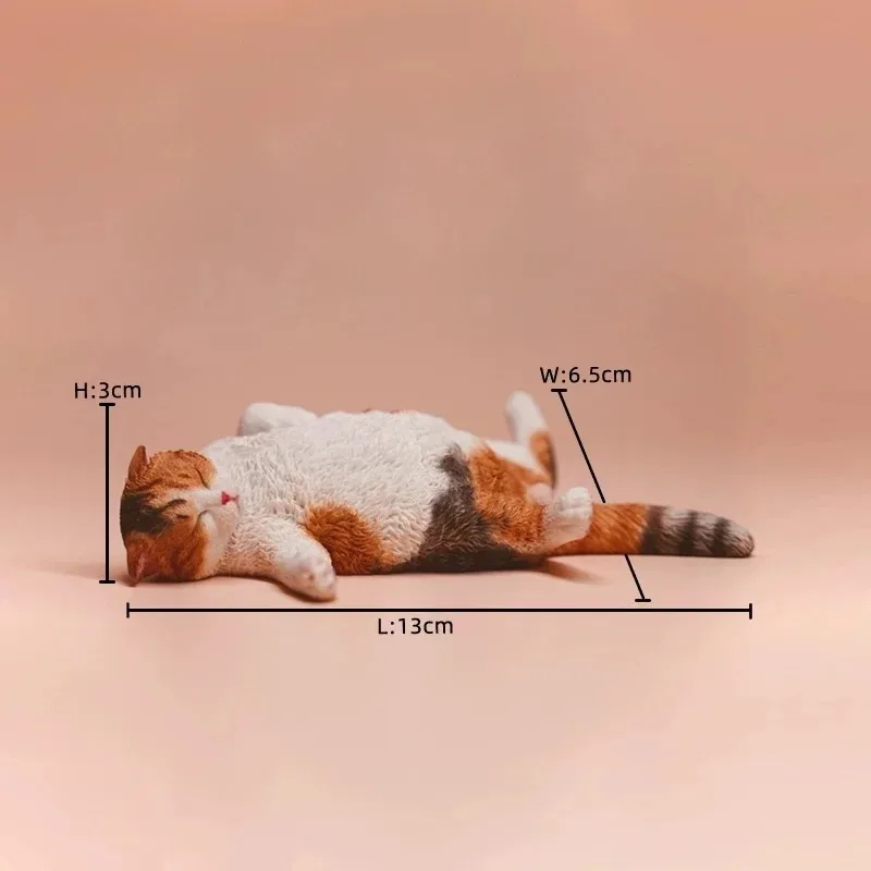 Auf Lager: JXK 1/6 Maßstab Simulierte Schlafende Katze, Handgefertigtes Modell für 12'' Actionfiguren, Trendige Spielpuppe, Desktop- und Autodekoration – Detail 2