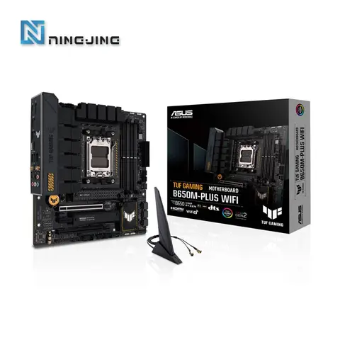ASUS TUF Gaming B650M PLUS WIFI – mATX AMD B650 DDR5 6400+(OC) MHz, M.2, USB 3.2, 128G, WIFI 6, Bluetooth v5.2, AM5 소켓 메인보드