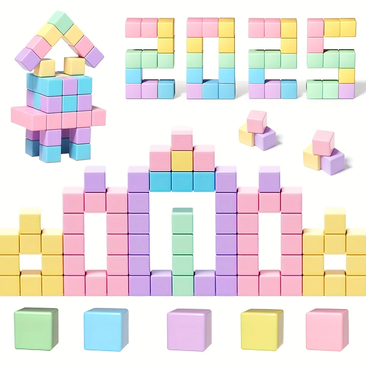 مكعبات مغناطيسية للأطفال، هدية حسية مكعبة مغناطيسية كبيرة الحجم، مجموعة مكعبات بناء تعليمية لمرحلة ما قبل المدرسة، هدايا مثالية للعطلات
