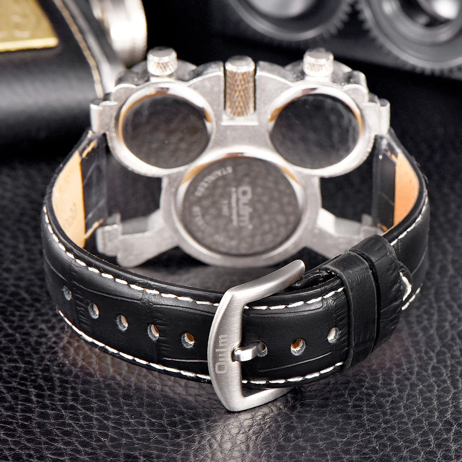 OULM Vintage 3 Zaman Bölgeli B - Leather Watch Band Men incelemesi ve fiyatı