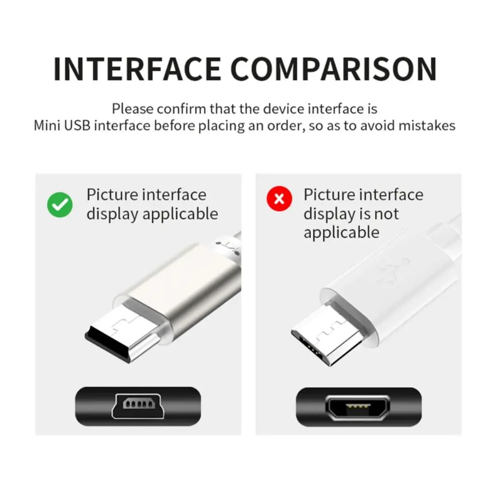 Charger Double Head HDD Charger Camera Charging Cable Mini USB Cord Fast Data Charger Cable Mini USB to USB Charger Cable