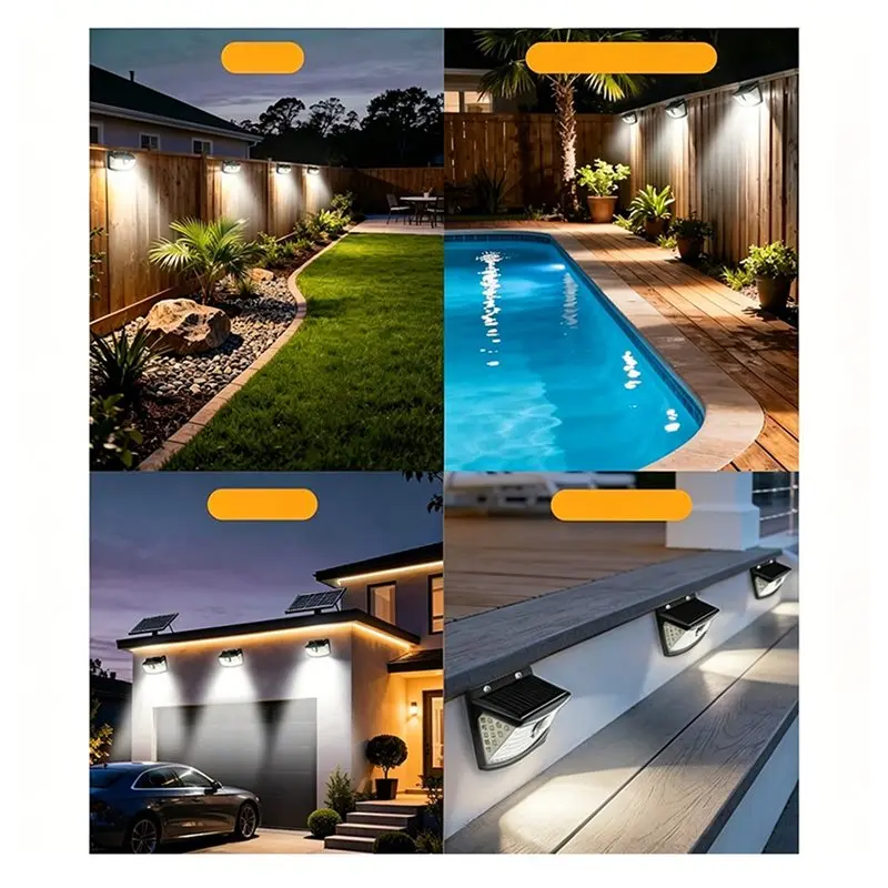 Waterproof Solar Motion Sensor Lights, Leds 270° Wide Angle, Advanced For Outdoor Security