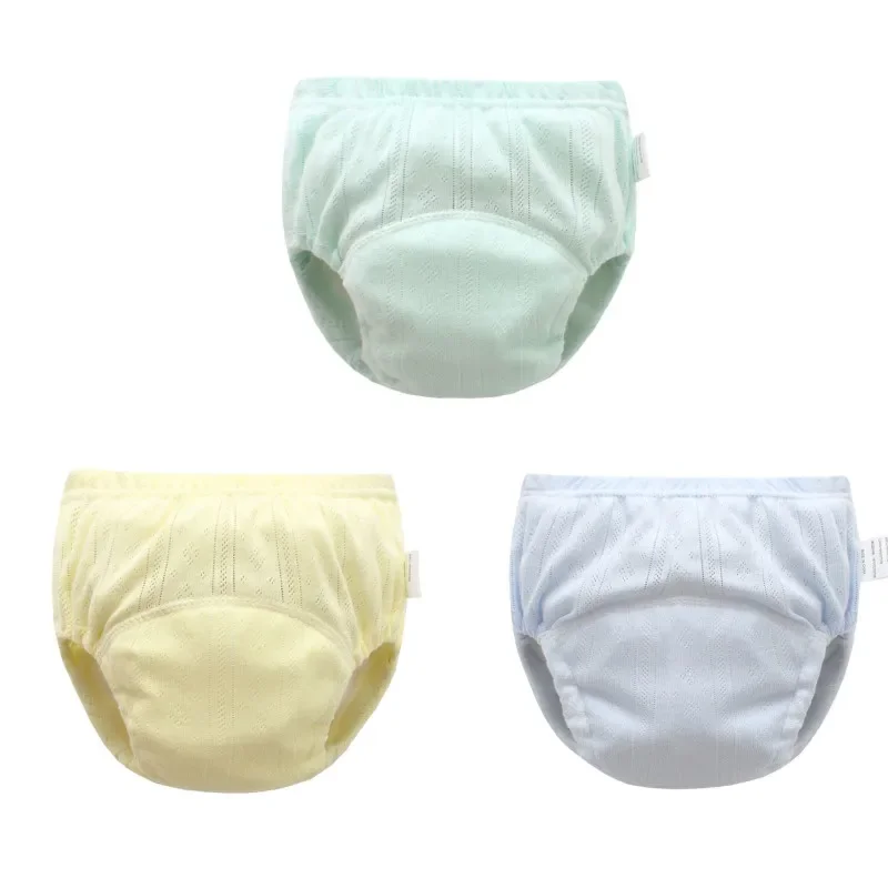 25pcs/Lot GauzeTraining Pants Baby Shorts Solid Color Washable Underwear Boy Girl Cloth Diapers Reusable Nappies Infant Panties