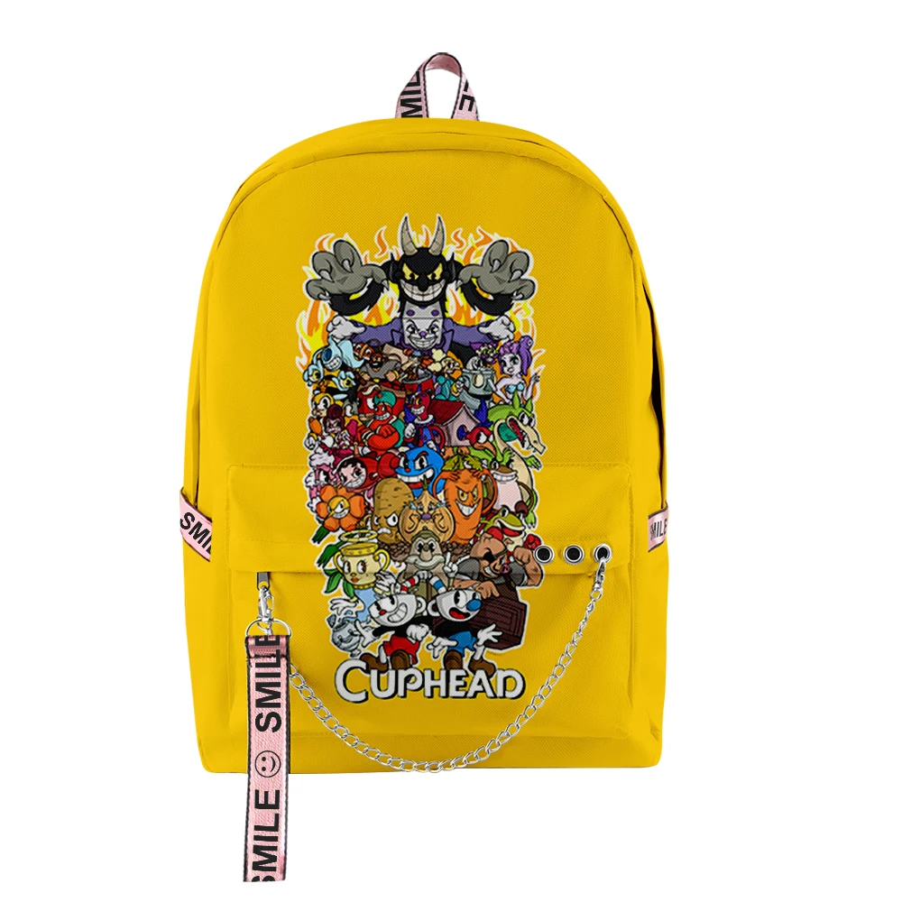 

Popular Novelty Youthful School Bags Unisex Funny cuphead Travel Bags 3D Print Oxford Waterproof Notebook Shoulder Backpacks