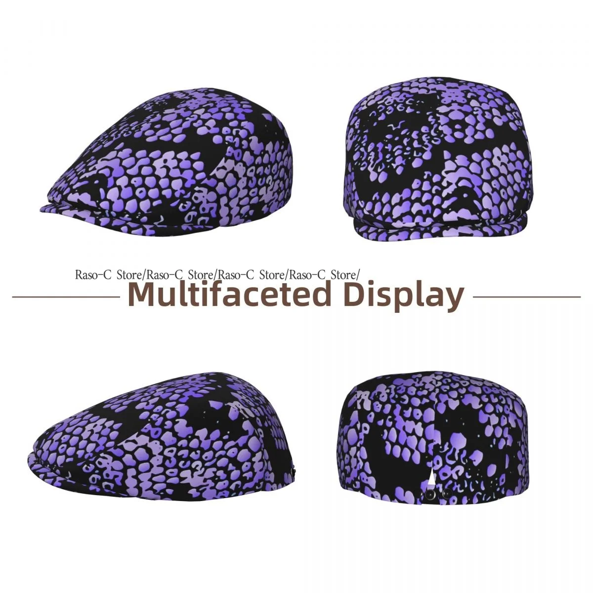 Snake Animal Texture Men Women Newsboy Cap Classic Forward Hat Ivy Flat Cap Daily Hat