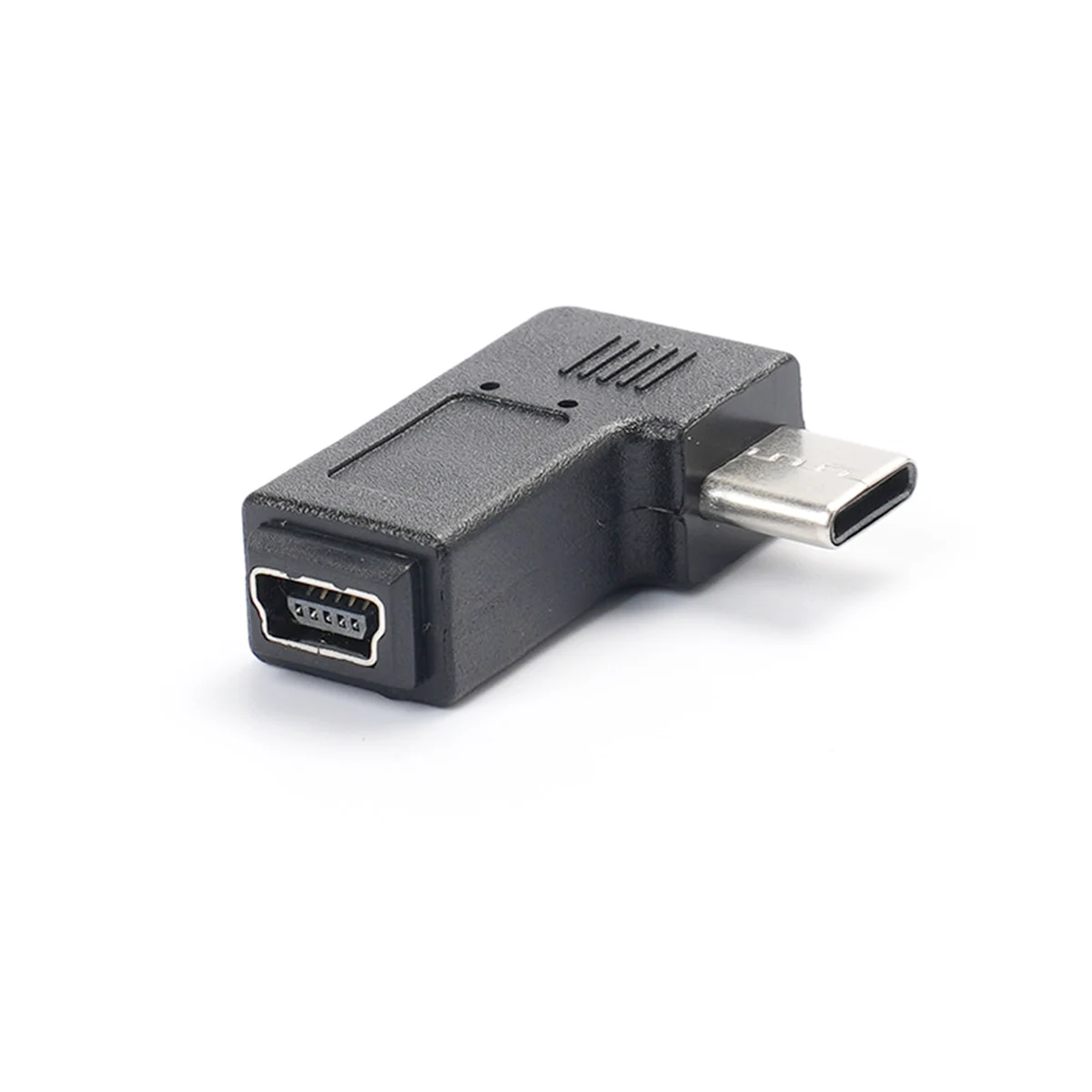 1-10pc 90 Degree Right Angle USB Type C Male to Mini 5 Pin USB Female Charge Data Sync Adapter Connector For Camera GPS Dash Cam