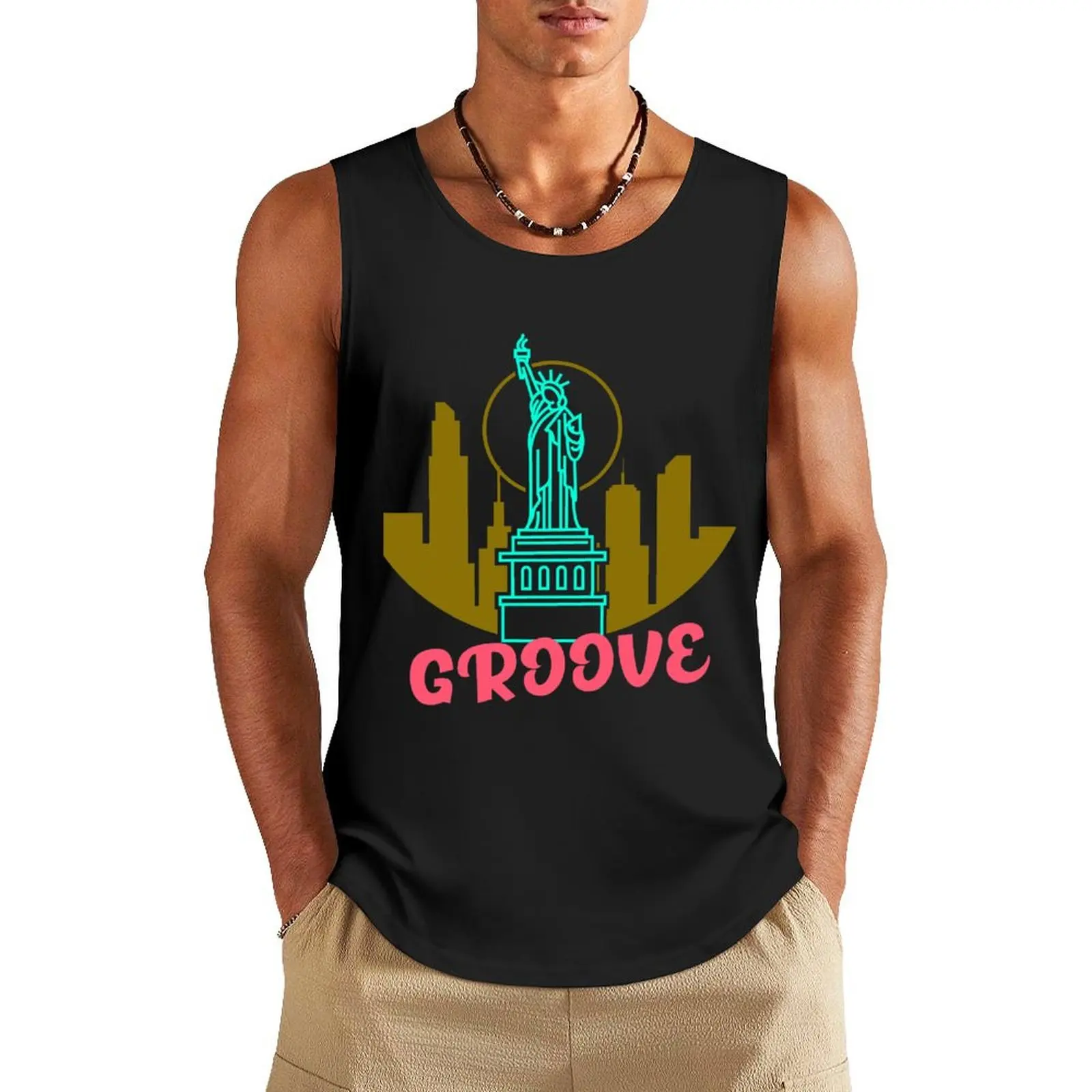 New York Groove Tank Top men clothes t-shirt Men's Male clothes Men's t shirt