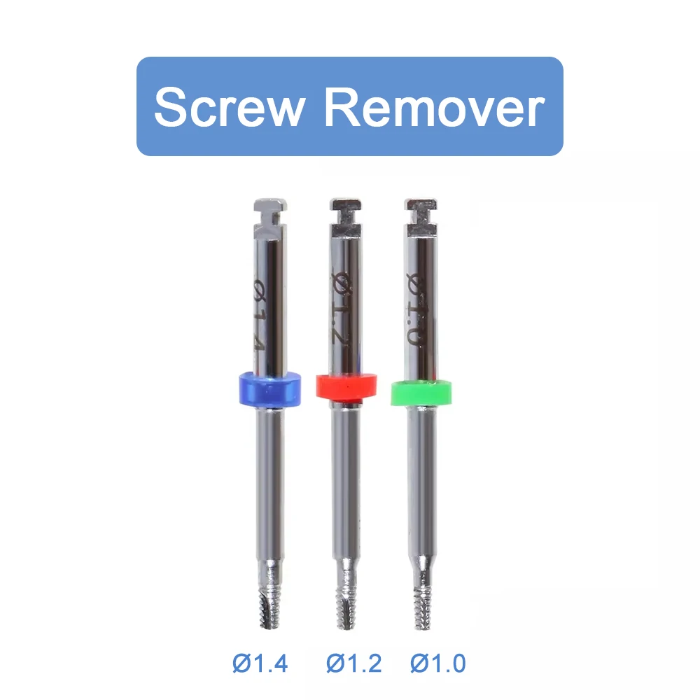Dental Implant Broken Screw Removal Kit Surgical Tool Kit for Removing Fractured Abutment Fixer Cover Screws Universal Dentist