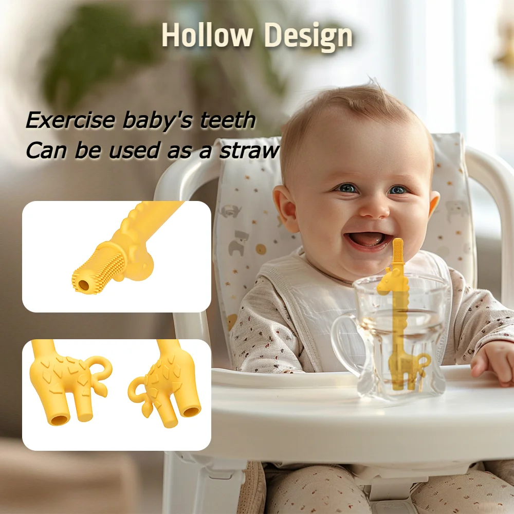 1pc Baby Teether Food Grade Silicone Toddler Chew Toy Baby Teething Toys Kids Anti-eating Hand Baby Accessories BPA Free