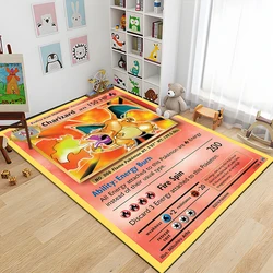 Pokemon Charizard Cartoon Dragon Pattern Rug for Bedroom Living Room Anime Carpets for Girl Floor Mat Home Decor Non-Slip Rug