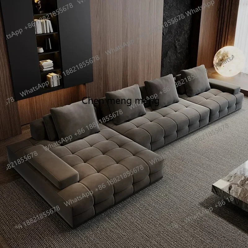 P32 Living room sofa Italian minimalist matte cloth sofa combination fabric sofa designer module