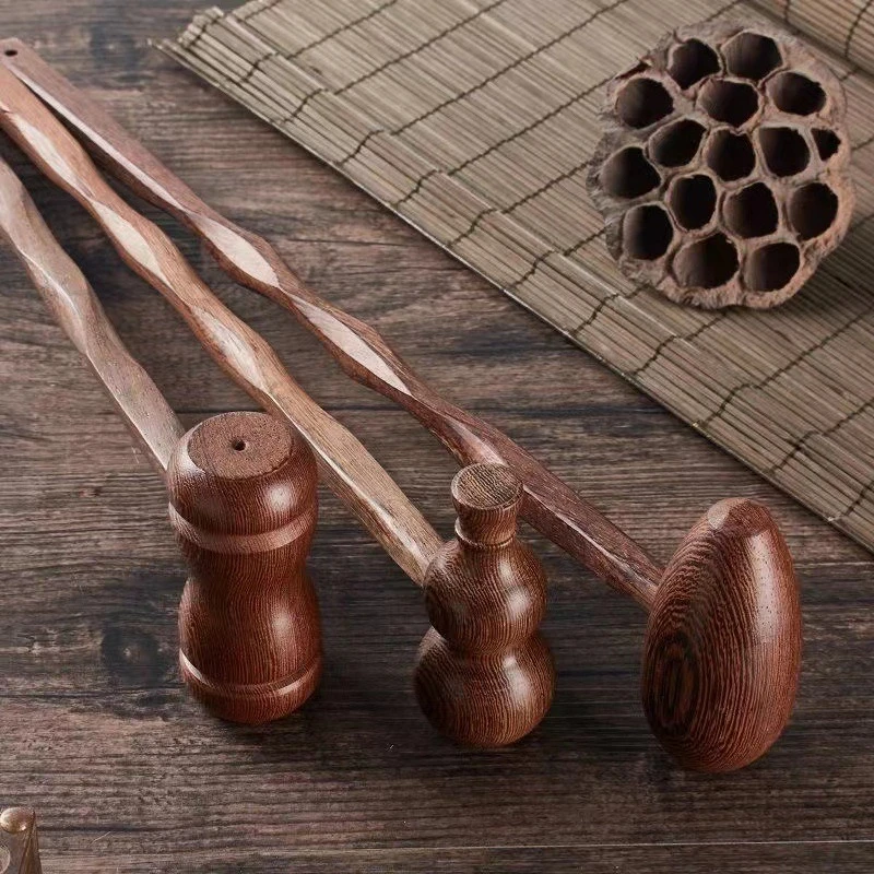1pc Chicken Wing Wood Massage Hammer Natural Meridian Beating Stick Handheld Wooden Massager for Back Body Relax