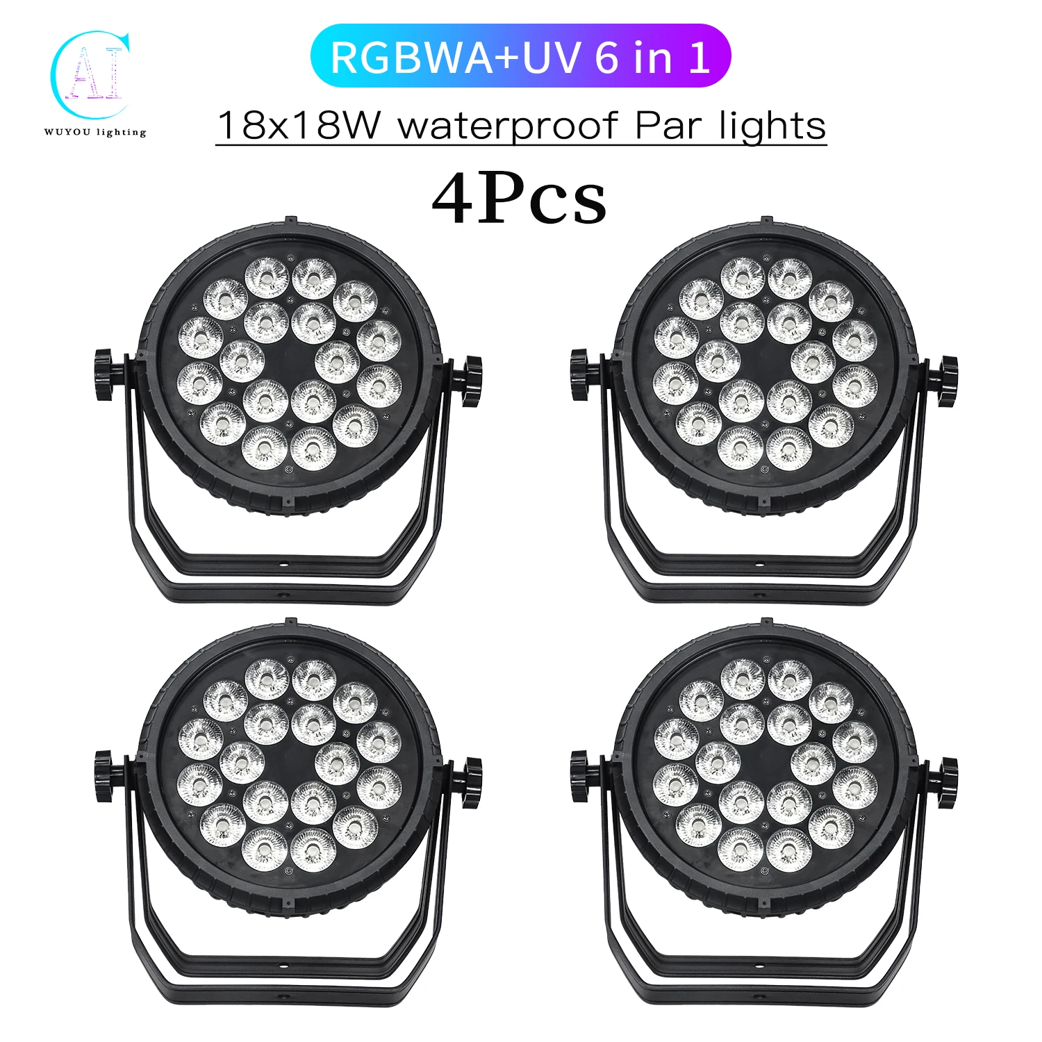 

4Pcs/Lots 18x12W RGBW/18x18WRGBWA+UV 6 in 1 LED Waterproof Par Light DMX Control Professional DJ Disco Equipment Outdoor Show