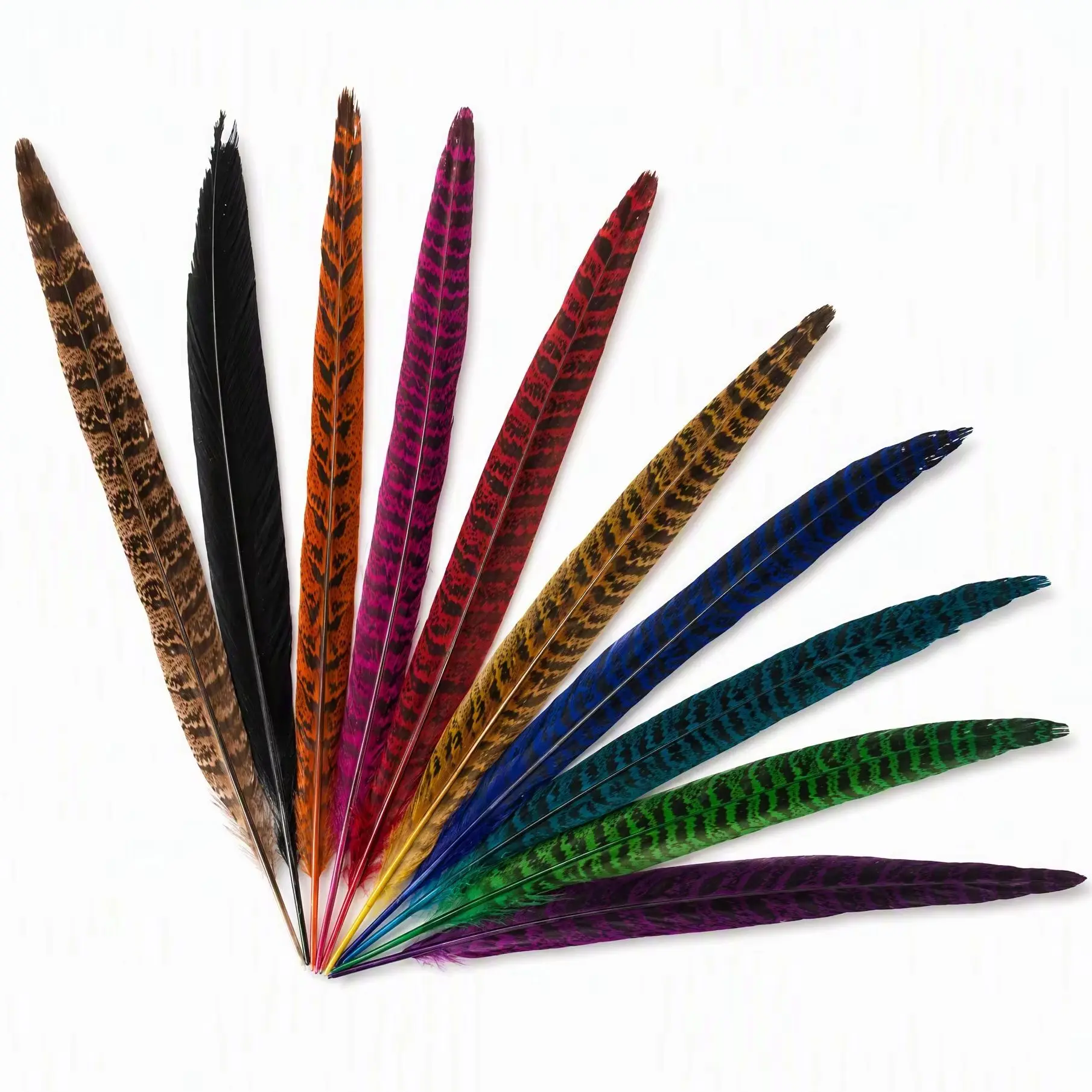 10pcs 25-30cm Natural Pheasant Tail Feathers Soft Fluffy Plumes for DIY Headdress Boho Jewelry Craft Wedding Party Decoration