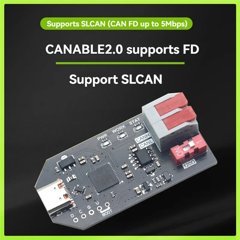 優れた USBCAN USB to CAN コンバータ CANABLE トランシーバー デバッガ プロトコル アナライザ Socketcan 互換 SLCAN サポート CAN FD