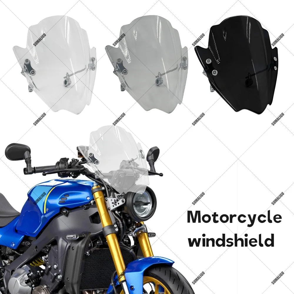 

For YAMAHA XSR 900, XSR900, New Universal Adjustable Windshield Sun Visor Deflector Kit Handlebar tube diameter 22.25.28 MM