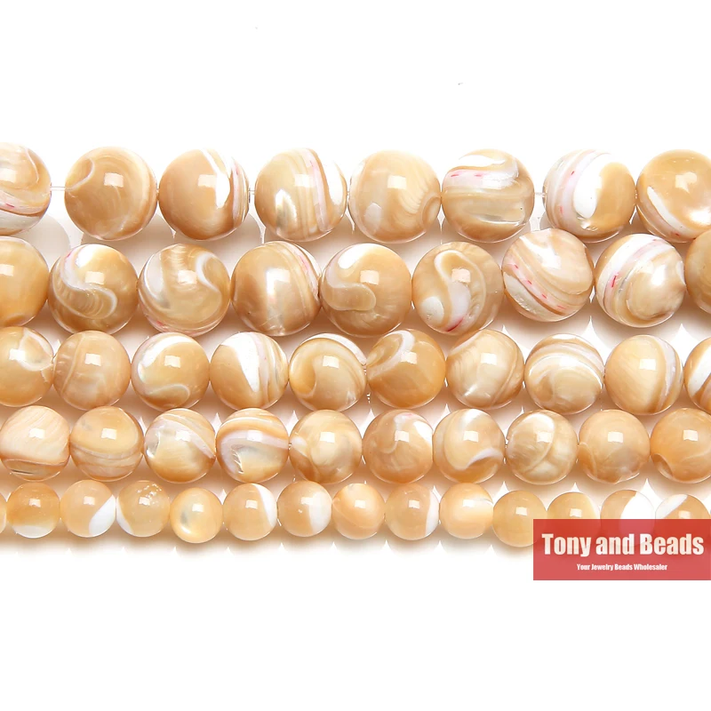 9th Aug Natural Brown Trochus Sea Shell Round Loose Beads 6 8 9 MM Pick Size for Jewelry Making