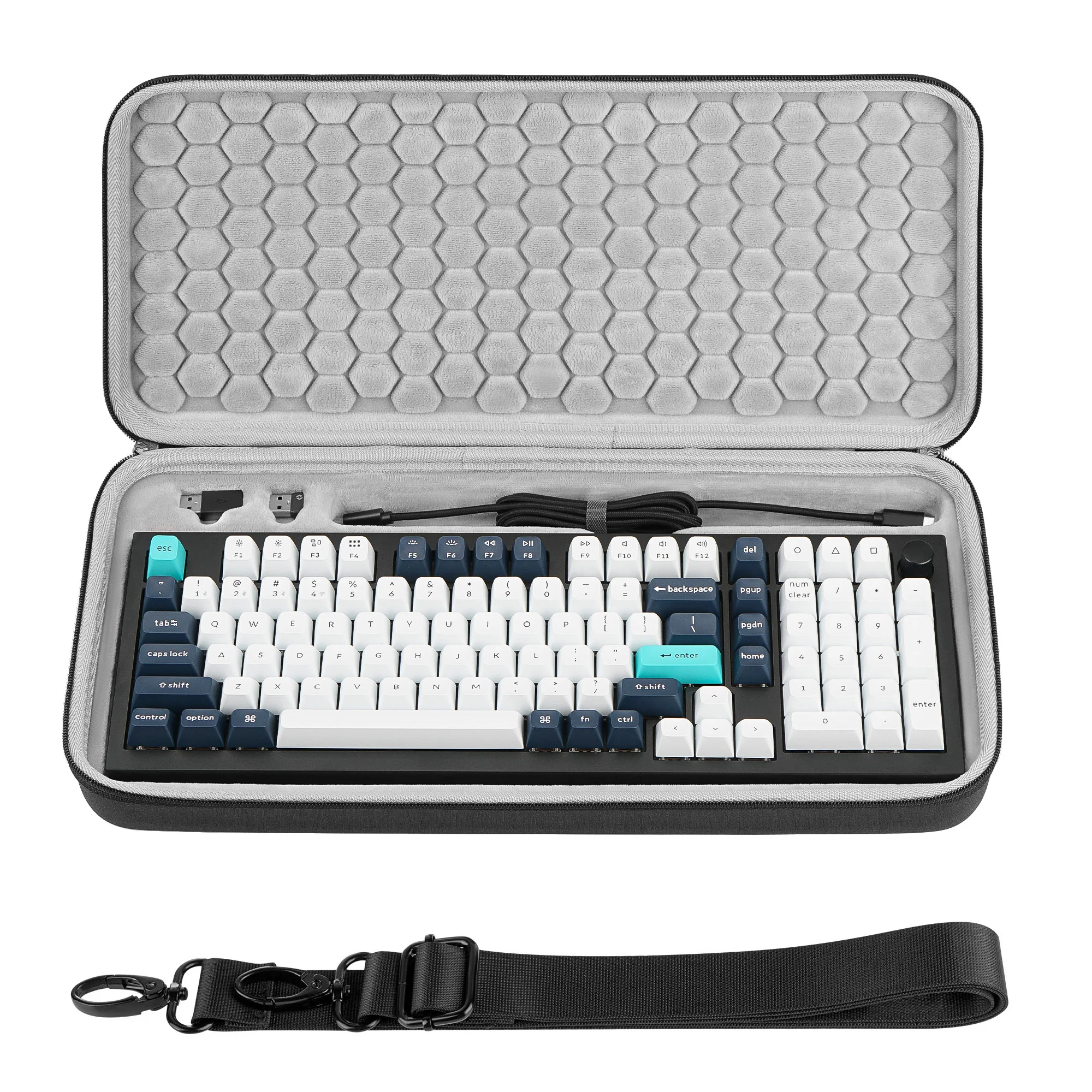 Geekria 96% Keyboard Case, Compatible with Keychron Q5 HE / Q5 Max / Q5 Pro, EPOMAKER Galaxy100 / TH99, AULA S98 Pro / F99 PRO