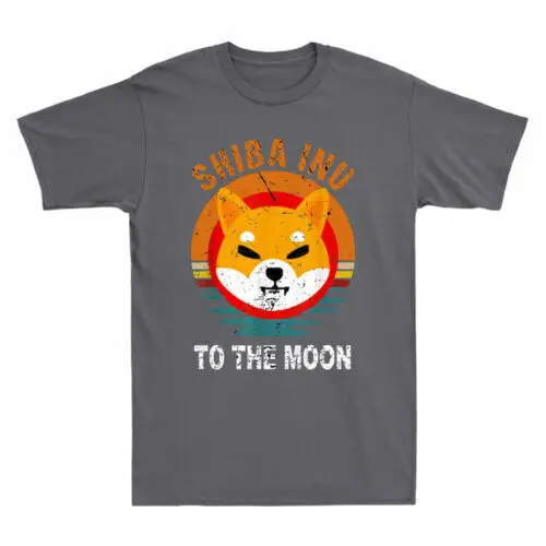 To The Moon, Shiba Inu Shib Coin Hodl Vintage Men's Short Sleeve T-Shirt