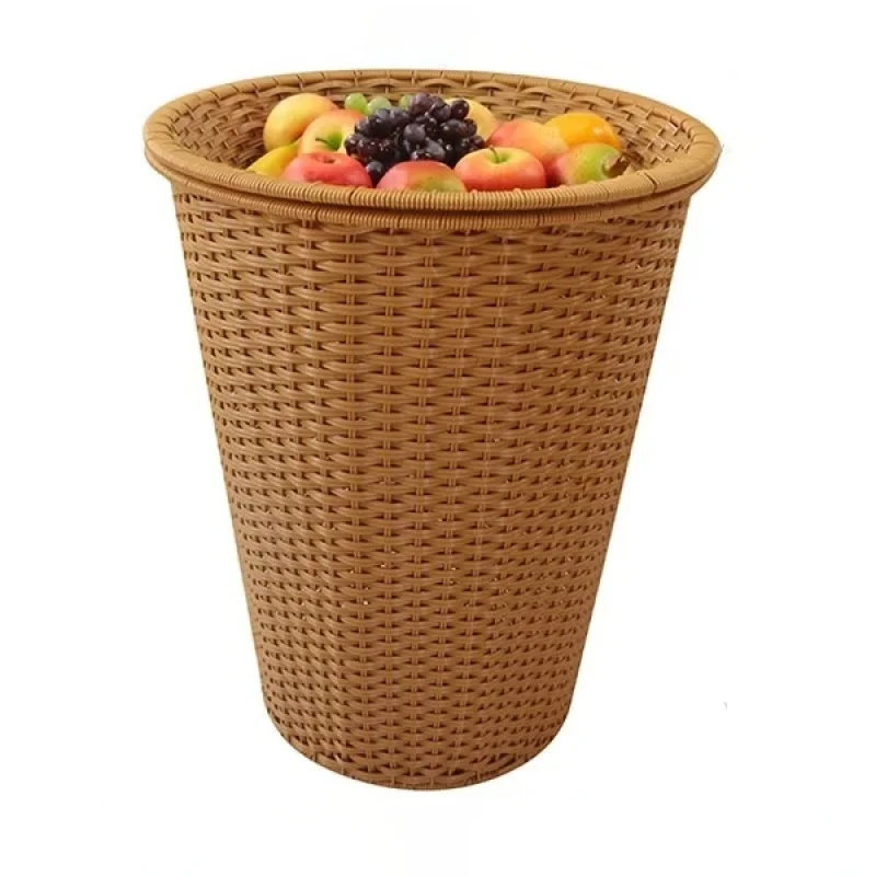 custom.Large PP Rattan Light Duty Pre-Assembled Storage Baskets Handle Fruits Vegetables Display Supermarket Sh