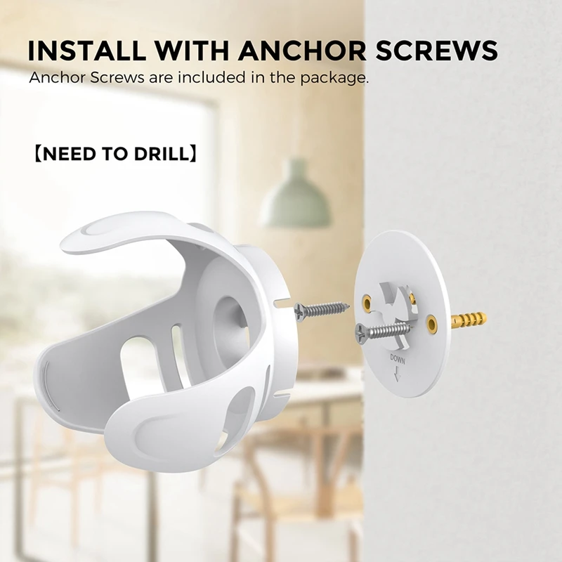 Plastic Speaker Holder Wall Mounted Bluetooth Speaker Stand With Cable Management Replacement For Amazon Echo Dot 5/4