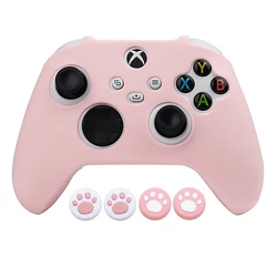 Funda protectora de silicona suave rosa para Xbox Series S / X Controller Skin Gamepad Cover Gamepad accesorios para XSX Joystick fundas