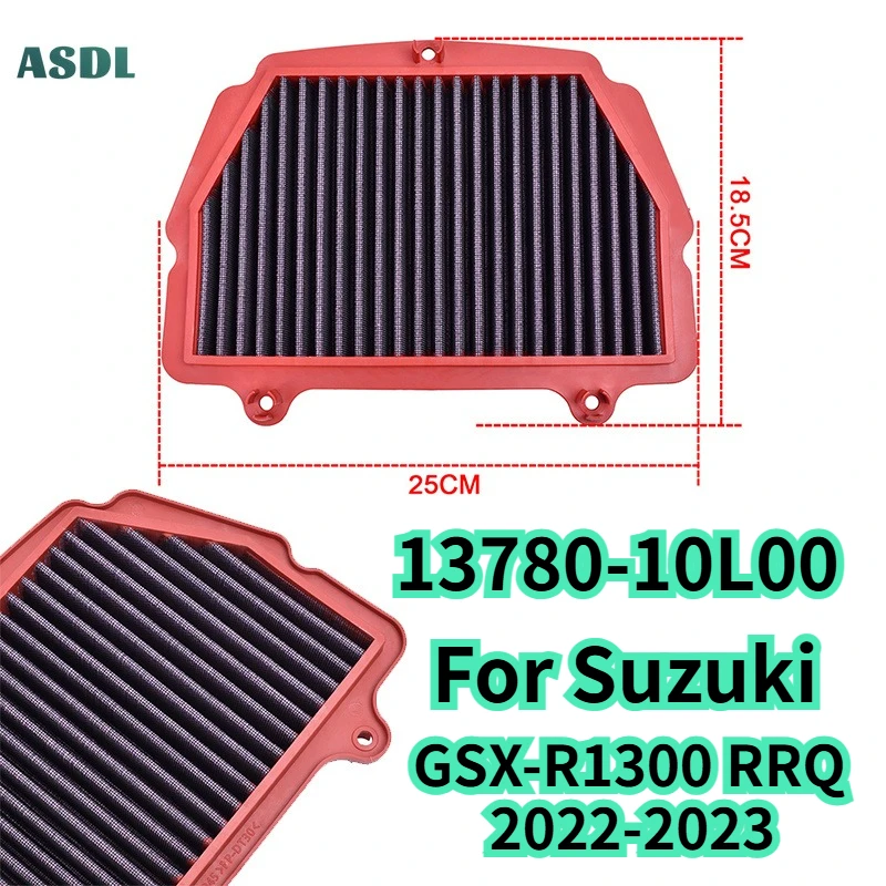 13780-10L00 Motorcycle Air Filter 1300CC High Flow Washable Air Filter For Suzuki GSX-R1300 RRQ Hayabusa 2022-2023 GSXR1300