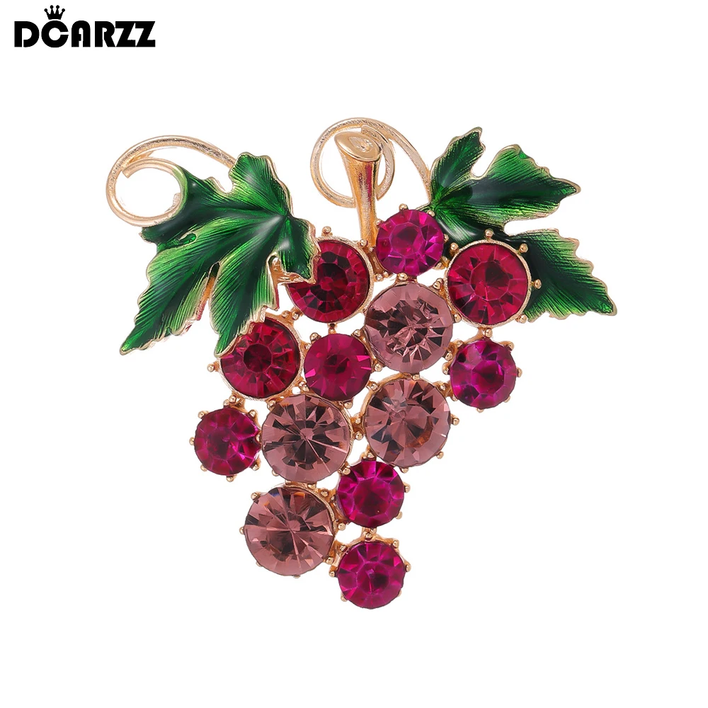 DCARZZ бриллиантовый с множеством кристаллов циркона, Очаровательная булавка в виде фруктов для женщин, девушек, рюкзаков, лацканов, платьев, значков, подарки