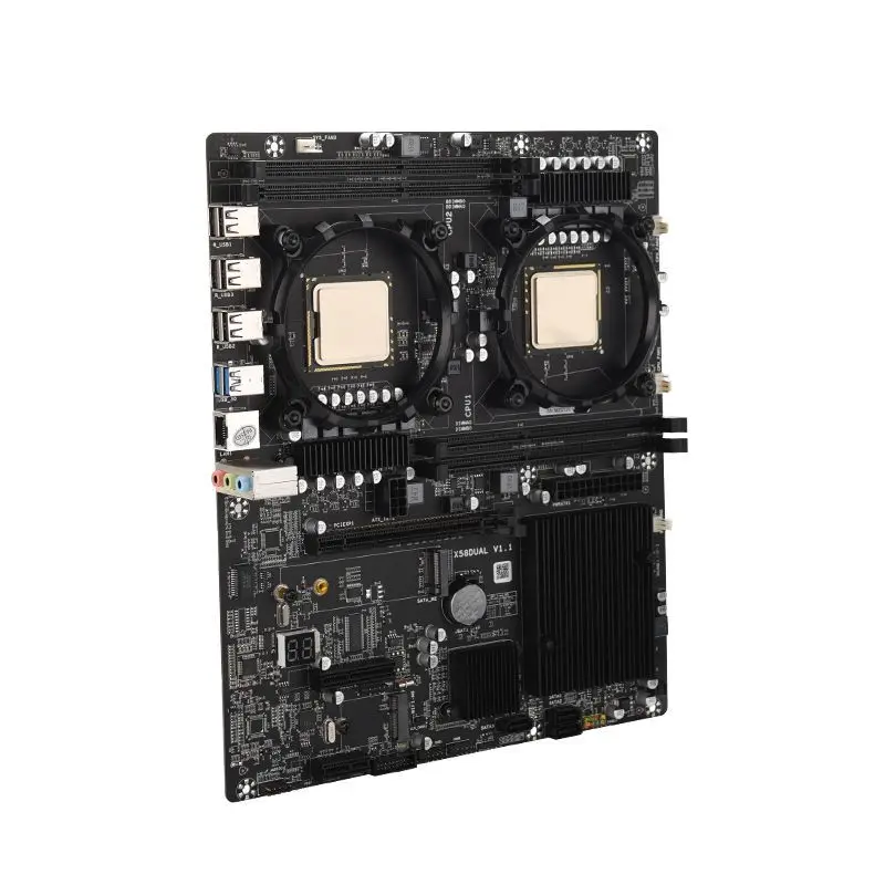 X58 Dual motherboard computer Desktop DDR3 1066 memory Integrated CPU graphics card Crossfire M.2 hard disk interface