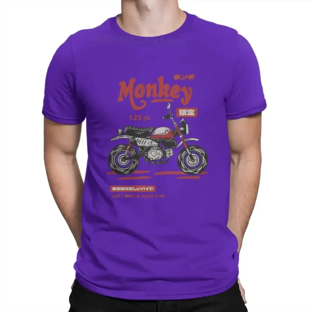 Honda Monkey Black Edition Classic Male\'s T Shirt Motorcycle Motor Race Summer Tops Men T Shirts Pure Cotton T Shirt Vinatge