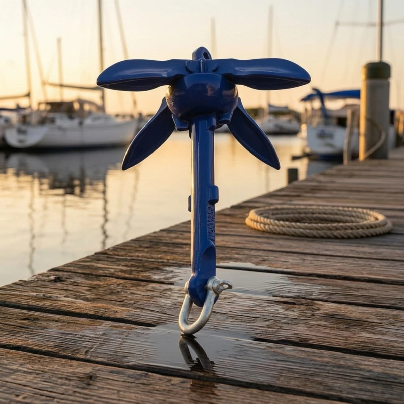

Folding Grapnel Anchor Portable Folding Anchor Versatile Secure for Kayakers, Inflatable Boats
