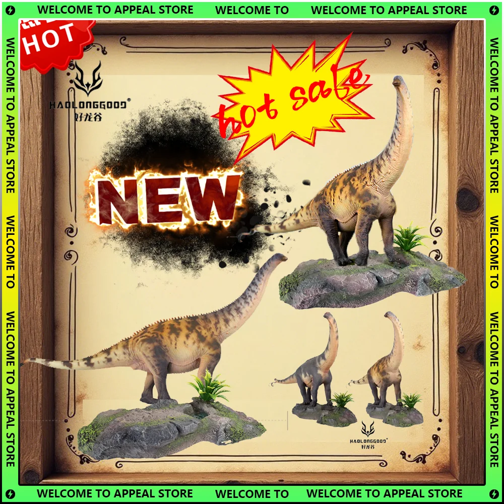 

HAOLONGGOOD Anime Figure Brontosaurus Figurine with Base PVC Statue Prehistory Stegosaur Jurassic Dinosaur Toy Collectible Model
