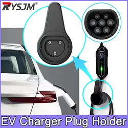 Charging Cable Plug Stand Extra Protection Wallmounted Wallbox EV Charger Plug Holder for Electric Vehicle Type 2/Type 1