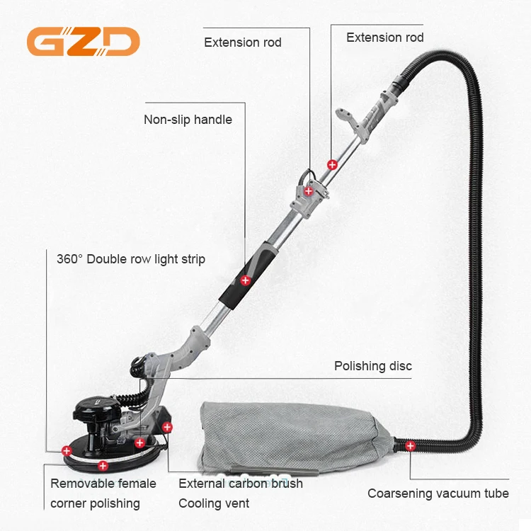 高効率ダストレスパテ壁サンディング吸塵電気キリン乾式壁サンダーマシン壁天井用