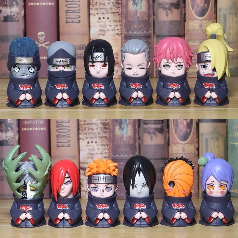 

6pcs/set New Naruto Figur Model Toys PVC Shippuden Action Figures Statue 9CM Akatsuki Itachi Pain Obito Collect Decorate Doll