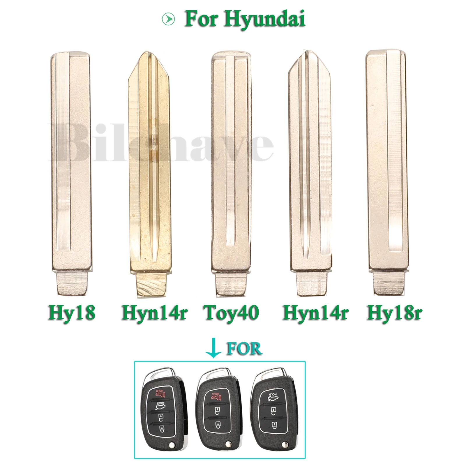 jingyuqin For Mistra Hyundai Elantra Accent Ix35 IX45 I30 Solaris Tucson I20 Santa Fe FOB Flip Remote Car Key Uncut Blade