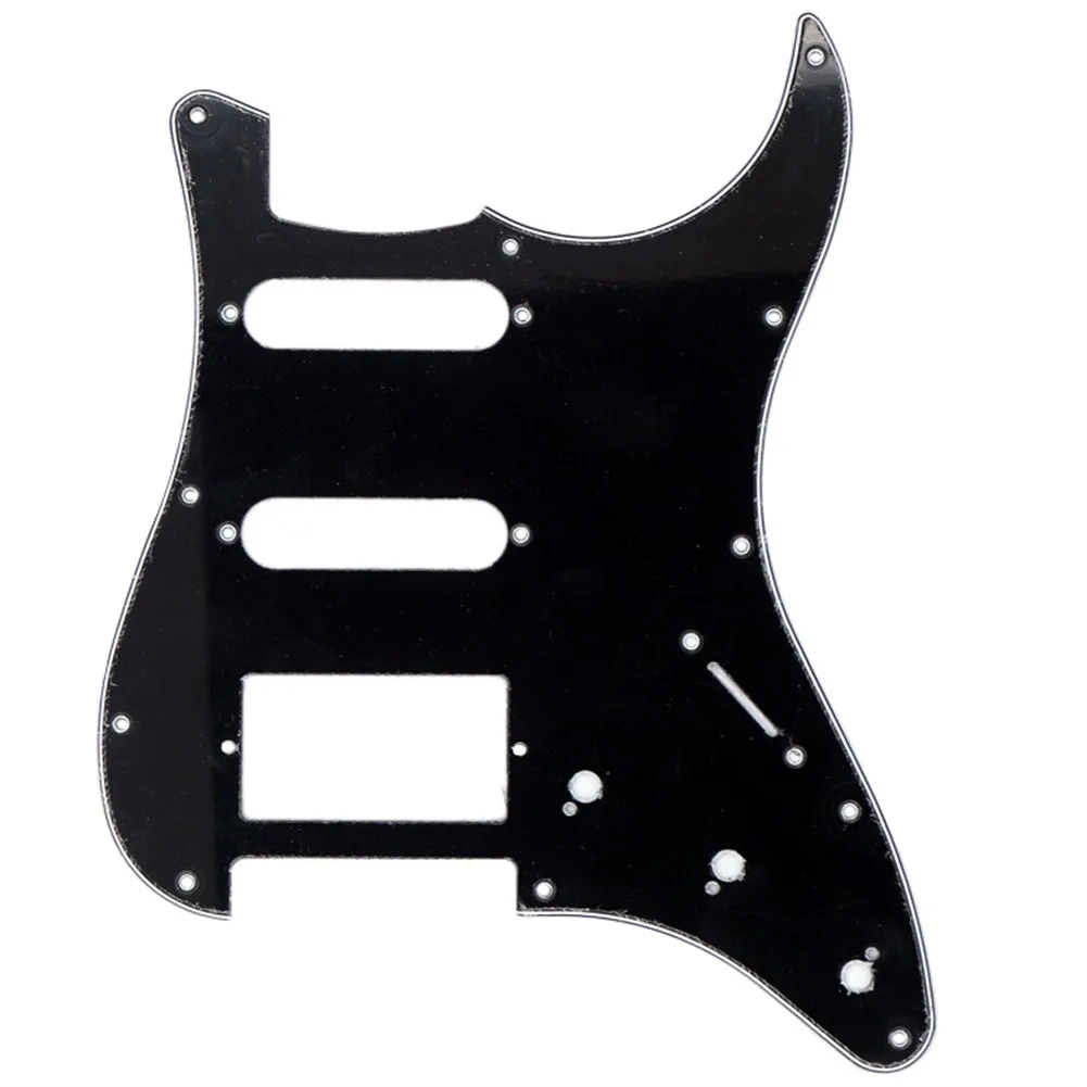 Guitar Pickguard 1pc 11 Holes PVC Parts SSH Guitar Scratch Plate 3 Ply Replacement For USA/MEX Standard Practical