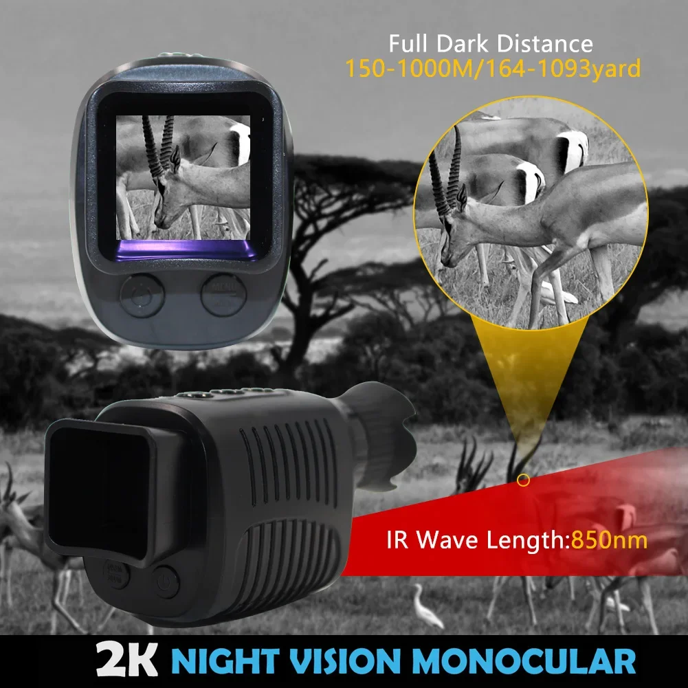 HD 1080P Digital Night Vision Instrument Infrared Single Cylinder Can Be Recording Photography 5 Times