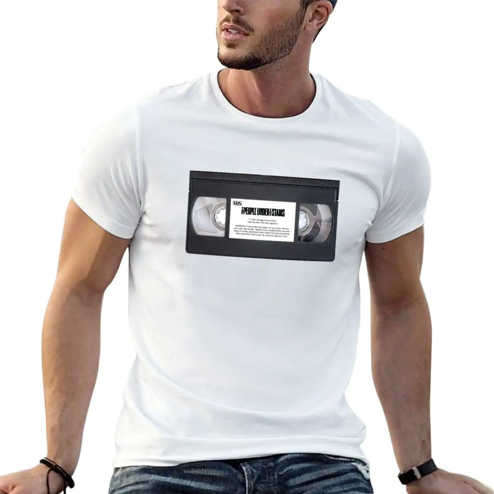 Camiseta Vintage VHS: The People Under The Stairs, camiseta gráfica para hombre, camisetas divertidas, camiseta para hombre