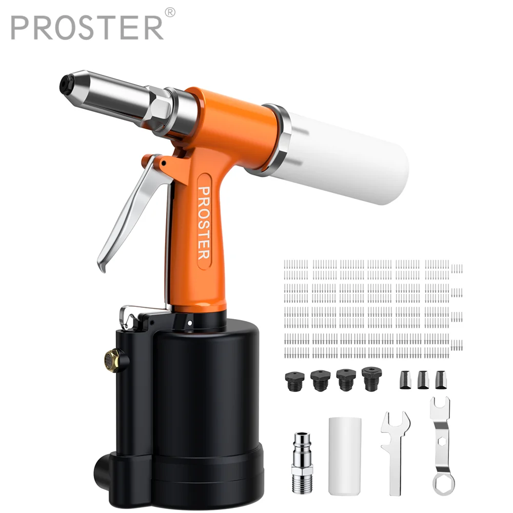 

Proster Pneumatic Duty Air Hydraulic Riveter with 500PCS Rivet (2.4mm 3.2mm 4mm 4.8mm) Capacity Riveter Tool Kit