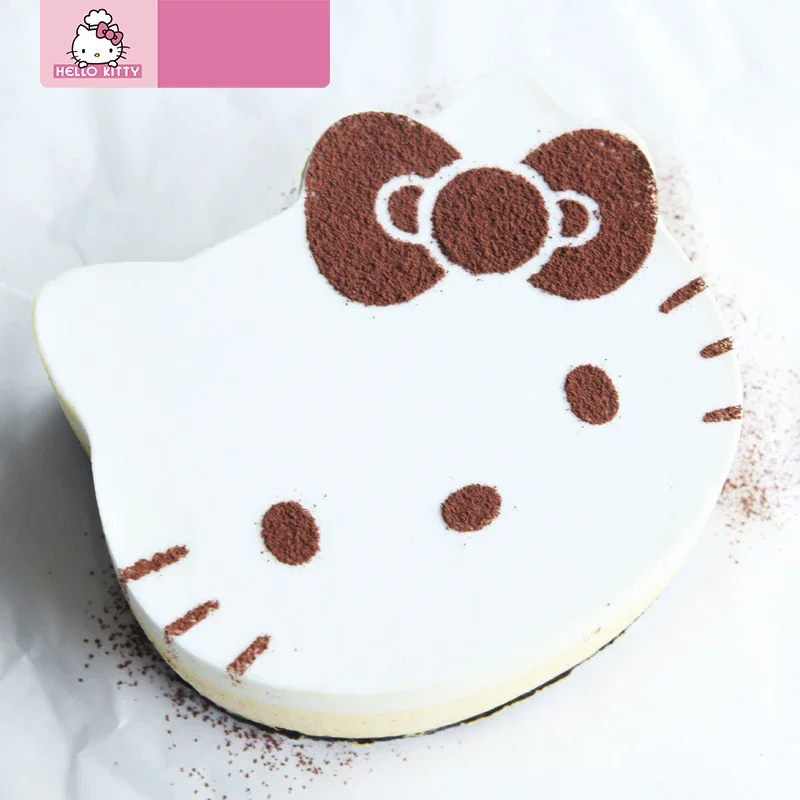 Sanrio Kawaii hellobykitty stampo in acciaio inossidabile da 4/6/8 pollici anello di Mousse rialzato tiramisù stampo per Cheesecake tre pezzi