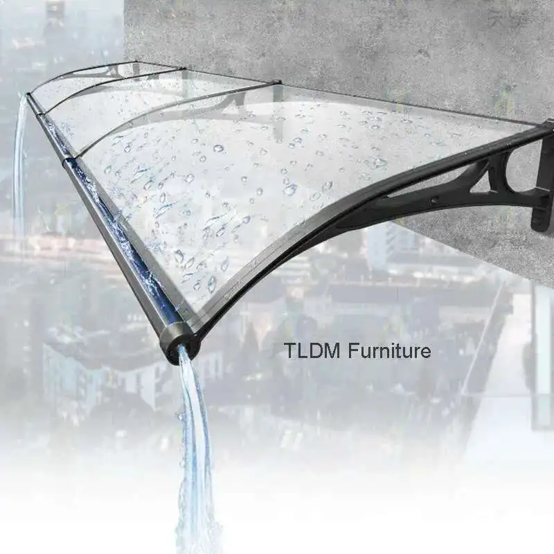 

Creative Thickened Outdoor Awning for Eaves Sun Protection Large Sink Metal Awning Modern Commercial Awnings for Coffee Shop