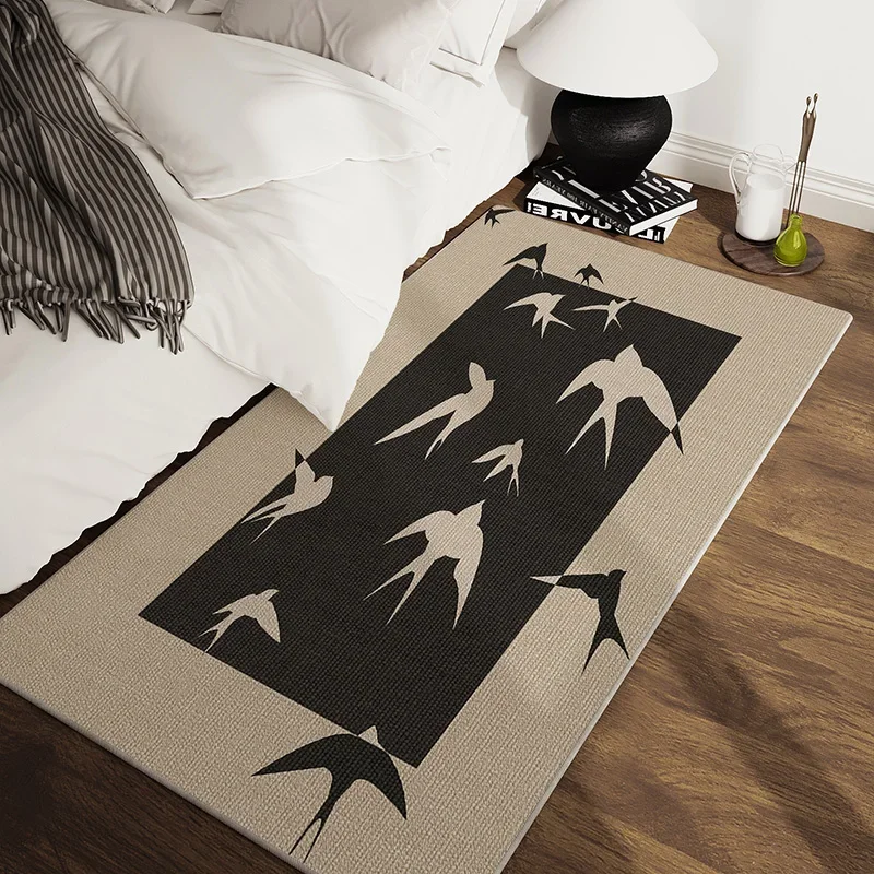 French Butterfly Bedside Carpet Bedroom Thickened Living Room Large Area Master Bedroom Carpets Anti Slip High Level Rug 러그