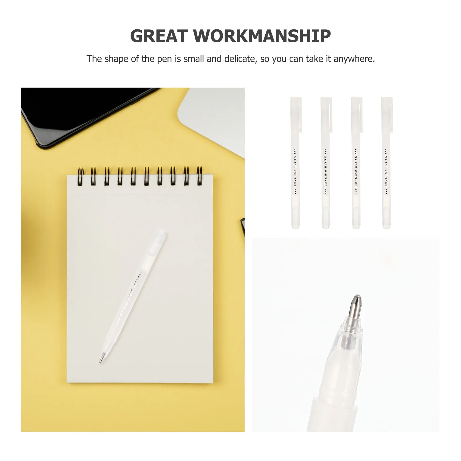 

4 Pcs Glue Pen School Supplies Pens Dot Quick Drying Spot Bulk Sticks Cute Accessories
